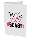 Wife Mom Beast 10 Pack of 5x7&#x22; Side Fold Blank Greeting Cards-Greeting Cards-TooLoud-White-Davson Sales