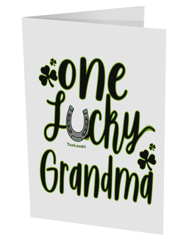 TooLoud One Lucky Grandma Shamrock 10 Pack of 5x7 Inch Side Fold Blank Greeting Cards-Greeting Cards-TooLoud-Davson Sales