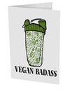 TooLoud Vegan Badass Bottle Print 10 Pack of 5x7 Inch Side Fold Blank 