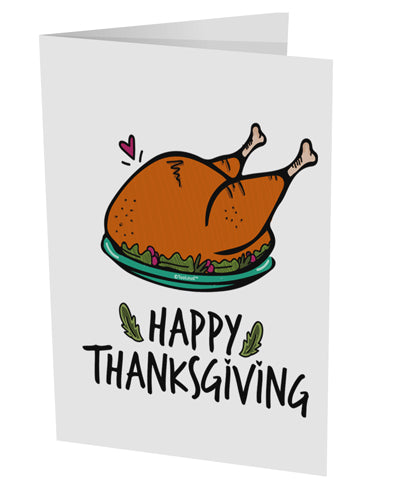TooLoud Happy Thanksgiving 10 Pack of 5x7 Inch Side Fold Blank Greetin