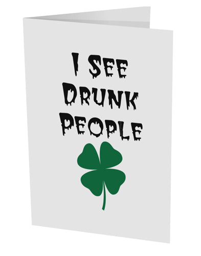 I See Drunk People Funny 10 Pack of 5x7&#x22; Side Fold Blank Greeting Cards by TooLoud-TooLoud-White-Davson Sales