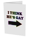 I Think He's Gay Right 10 Pack of 5x7&#x22; Side Fold Blank Greeting Cards by TooLoud-Greeting Cards-TooLoud-White-Davson Sales