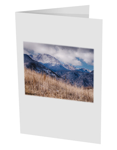 Pikes Peak CO Mountains 10 Pack of 5x7&#x22; Side Fold Blank Greeting Cards by TooLoud-Greeting Cards-TooLoud-White-Davson Sales