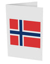 TooLoud Norwegian Flag 10 Pack of 5x7 Inch Side Fold Blank Greeting Cards-Greeting Cards-TooLoud-Davson Sales