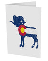 TooLoud Grunge Colorado Emblem Flag 10 Pack of 5x7 Inch Side Fold Blank Greeting Cards-Greeting Cards-TooLoud-Davson Sales