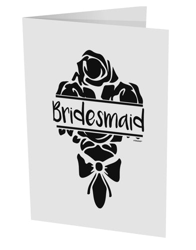 TooLoud Bridesmaid Bouquet Silhouette 10 Pack of 5x7 Inch Side Fold Blank Greeting Cards-Greeting Cards-TooLoud-Davson Sales