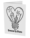 TooLoud Powered by Plants 10 Pack of 5x7 Inch Side Fold Blank Greeting Cards-Greeting Cards-TooLoud-Davson Sales