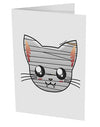 Mummy Kitty 10 Pack of 5x7&#x22; Side Fold Blank Greeting Cards by TooLoud-Greeting Cards-TooLoud-White-Davson Sales
