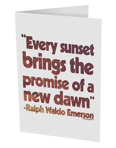 Emerson Sunset Quote 10 Pack of 5x7" Side Fold Blank Greeting Cards-Greeting Cards-TooLoud-Davson Sales