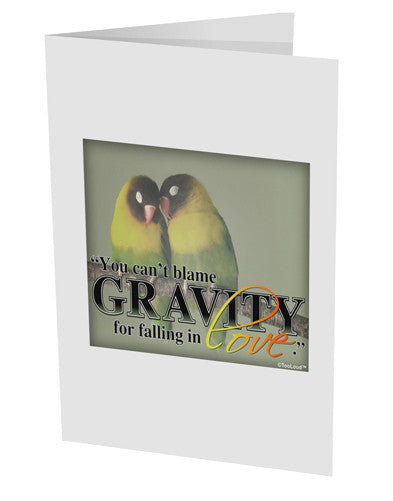 Can't Blame Gravity 10 Pack of 5x7&#x22; Side Fold Blank Greeting Cards-Greeting Cards-TooLoud-White-Davson Sales