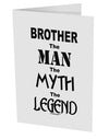 Brother The Man The Myth The Legend 10 Pack of 5x7&#x22; Side Fold Blank Greeting Cards by TooLoud-TooLoud-White-Davson Sales