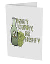 TooLoud Don't Worry Be Hoppy 10 Pack of 5x7 Inch Side Fold Blank Greeting Cards-Greeting Cards-TooLoud-Davson Sales