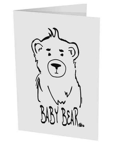 TooLoud Baby Bear 10 Pack of 5x7 Inch Side Fold Blank Greeting Cards