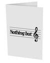 Nothing But Treble Music Pun 10 Pack of 5x7&#x22; Side Fold Blank Greeting Cards by TooLoud-Greeting Cards-TooLoud-White-Davson Sales