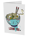 TooLoud Matching Lovin You Blue Pho Bowl 10 Pack of 5x7 Inch Side Fold Blank Greeting Cards-Greeting Cards-TooLoud-Davson Sales