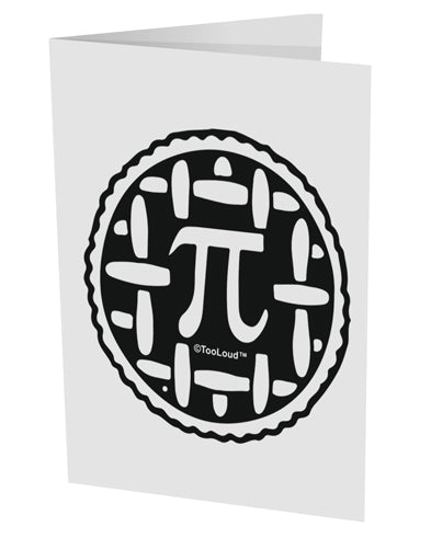 TooLoud Pi Pie 10 Pack of 5x7 Inch Side Fold Blank Greeting Cards-Greeting Cards-TooLoud-Davson Sales
