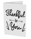 TooLoud Thankful for you 10 Pack of 5x7 Inch Side Fold Blank Greeting 