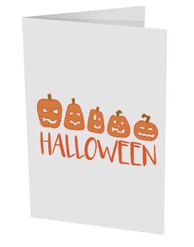 TooLoud Halloween Pumpkins 10 Pack of 5x7 Inch Side Fold Blank Greeting Cards-Greeting Cards-TooLoud-Davson Sales