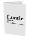 Funcle - Fun Uncle 10 Pack of 5x7&#x22; Side Fold Blank Greeting Cards by TooLoud-TooLoud-White-Davson Sales