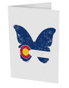 TooLoud Grunge Colorado Butterfly Flag 10 Pack of 5x7 Inch Side Fold Blank Greeting Cards-Greeting Cards-TooLoud-Davson Sales