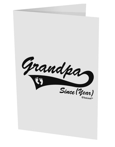 TooLoud Custom Grandpa Since YOUR YEAR 10 Pack of 5x7 Inch Side Fold Blank Greeting Cards-Greeting Cards-TooLoud-Davson Sales