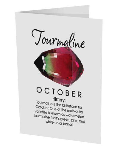 Birthstone Tourmaline 10 Pack of 5x7&#x22; Side Fold Blank Greeting Cards by TooLoud-Greeting Cards-TooLoud-White-Davson Sales
