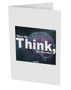 TooLoud What We Think Buddha 10 Pack of 5x7&#x22; Side Fold Blank Greeting Cards-Greeting Cards-TooLoud-White-Davson Sales