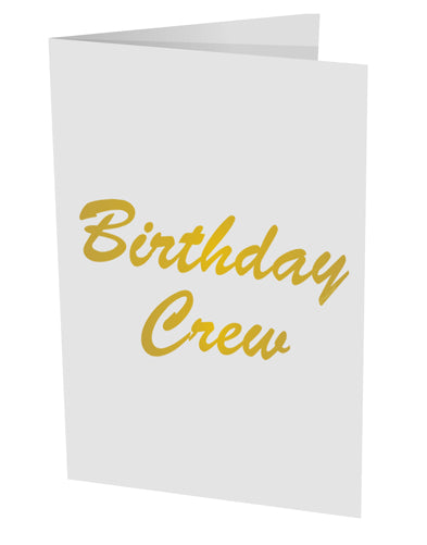 Birthday Crew Text 10 Pack of 5x7&#x22; Side Fold Blank Greeting Cards by TooLoud-TooLoud-White-Davson Sales