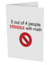 5 out of 4 People Funny Math Humor 10 Pack of 5x7&#x22; Side Fold Blank Greeting Cards by TooLoud-TooLoud-White-Davson Sales