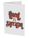 TooLoud Fluent in Sarcasm 10 Pack of 5x7 Inch Side Fold Blank Greeting Cards-Greeting Cards-TooLoud-Davson Sales