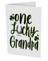 TooLoud One Lucky Grandpa Shamrock 10 Pack of 5x7 Inch Side Fold Blank Greeting Cards-Greeting Cards-TooLoud-Davson Sales