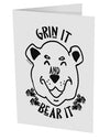 TooLoud Grin and bear it 10 Pack of 5x7 Inch Side Fold Blank Greeting Cards-Greeting Cards-TooLoud-Davson Sales