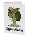 TooLoud Vegan Badass 10 Pack of 5x7 Inch Side Fold Blank Greeting Cards-Greeting Cards-TooLoud-Davson Sales