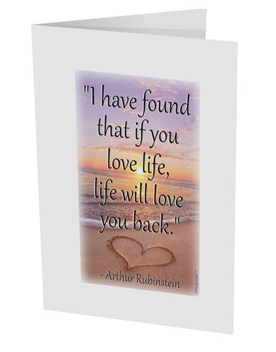 Life Will Love You Back 10 Pack of 5x7&#x22; Side Fold Blank Greeting Cards by TooLoud-Greeting Cards-TooLoud-White-Davson Sales