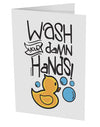 TooLoud Wash your Damn Hands 10 Pack of 5x7 Inch Side Fold Blank Greet