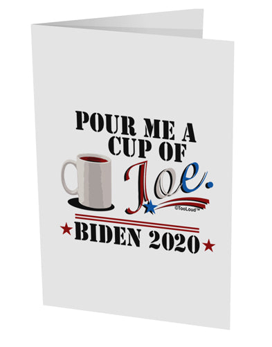 TooLoud Cup of Joe -Biden 10 Pack of 5x7 Inch Side Fold Blank Greeting