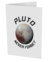 Never Forget Pluto Funny Science Fan 10 Pack of 5x7&#x22; Side Fold Blank Greeting Cards by TooLoud-Greeting Cards-TooLoud-White-Davson Sales