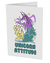 TooLoud Unicorn Attitude 10 Pack of 5x7 Inch Side Fold Blank Greeting Cards-Greeting Cards-TooLoud-Davson Sales