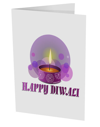 Happy Diwali Purple Candle Collapsible Neoprene Tall Can Insulator by TooLoud-TooLoud-White-Davson Sales