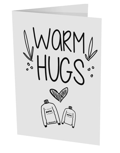 TooLoud Warm Hugs 10 Pack of 5x7 Inch Side Fold Blank Greeting Cards
