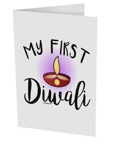 My First Diwali 10 Pack of 5x7&#x22; Side Fold Blank Greeting Cards by TooLoud-Greeting Cards-TooLoud-White-Davson Sales