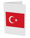 Turkey Flag 10 Pack of 5x7&#x22; Side Fold Blank Greeting Cards by TooLoud-Greeting Cards-TooLoud-White-Davson Sales