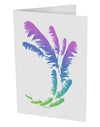 Tropical Feathers 10 Pack of 5x7&#x22; Side Fold Blank Greeting Cards-Greeting Cards-TooLoud-White-Davson Sales