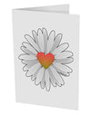 Pretty Daisy Heart 10 Pack of 5x7" Side Fold Blank Greeting Cards-Greeting Cards-TooLoud-Davson Sales