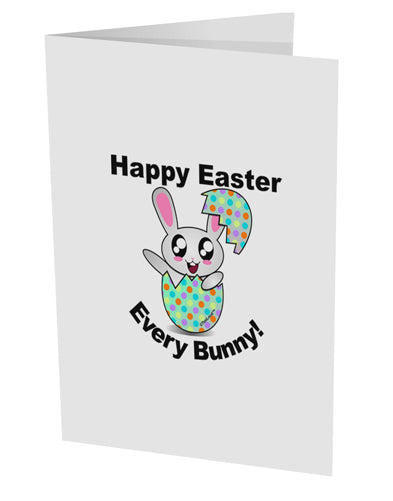 Happy Easter Every Bunny 10 Pack of 5x7&#x22; Side Fold Blank Greeting Cards by TooLoud-TooLoud-White-Davson Sales