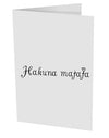 TooLoud Hakuna Matata 10 Pack of 5x7 Inch Side Fold Blank Greeting Cards-Greeting Cards-TooLoud-Davson Sales