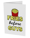 Fries Before Guys 10 Pack of 5x7&#x22; Side Fold Blank Greeting Cards by TooLoud-Greeting Cards-TooLoud-White-Davson Sales