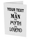 Personalized The Man The Myth The Legend 10 Pack of 5x7&#x22; Side Fold Blank Greeting Cards by TooLoud