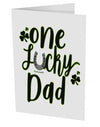 TooLoud One Lucky Dad Shamrock 10 Pack of 5x7 Inch Side Fold Blank Gre