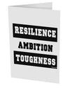 TooLoud RESILIENCE AMBITION TOUGHNESS 10 Pack of 5x7 Inch Side Fold Bl